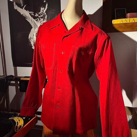 Vintage Pendleton 100% Virgin Wool Red Button-Up Shirt – Size M – Excellent Cond - Picture 1 of 6